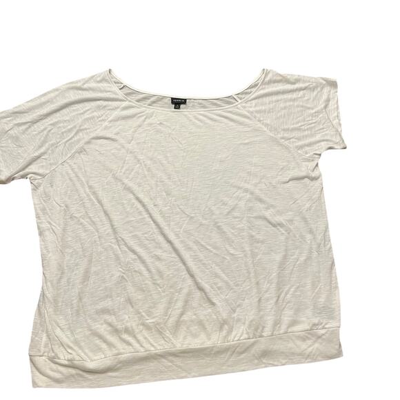 TORRID Plus Size 4 (26) Off-Shoulder Featherlight Slub Tee White - Picture 7 of 7